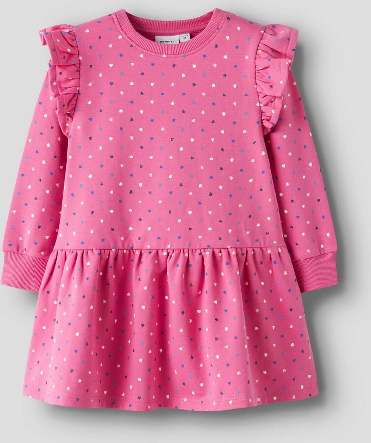 Name It Mini-jurk NMFOEANA LS SWE DRESS BRU PB