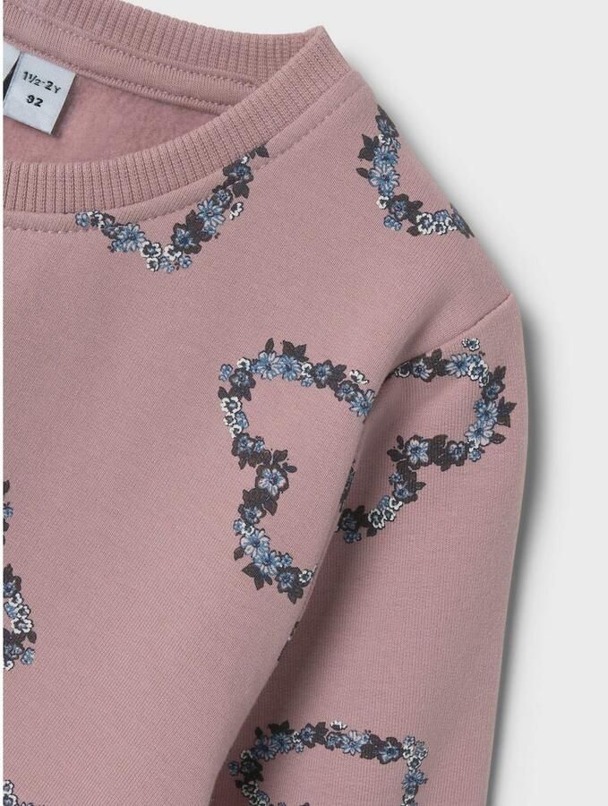 Name It Mini-jurk NMFOLUKRIA LS SWEAT DRESS BRU