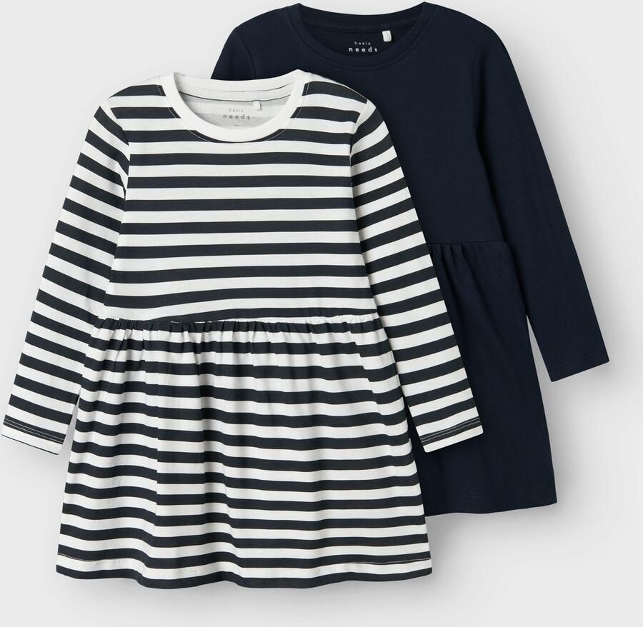 Name It Mini-jurk NMFVIVIA LS DRESS 2P NOOS (set 2-delig)