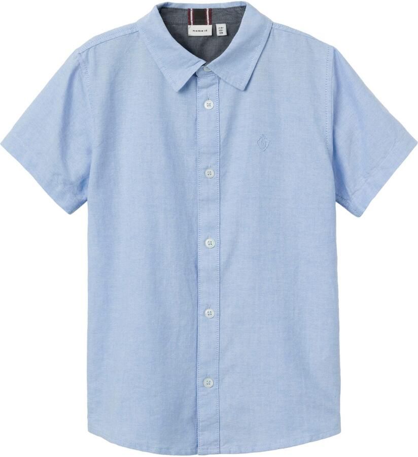 Name It Overhemd met korte mouwen NKMNEWSA SS SHIRT NOOS Katoen normaal gesneden