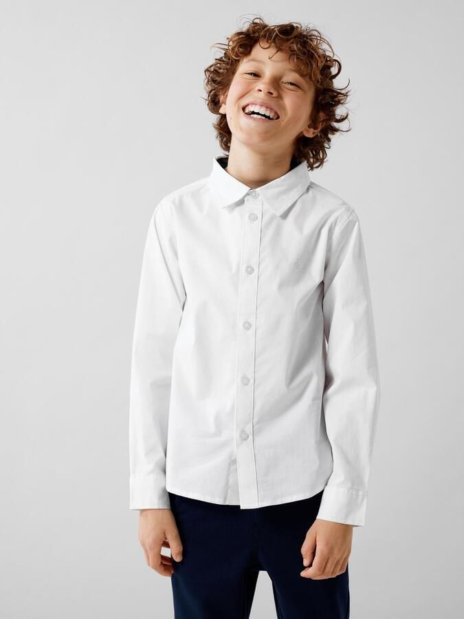 Name It Overhemd met lange mouwen NKMNEWSA voor jongens met knoopsluiting en katoencomfort