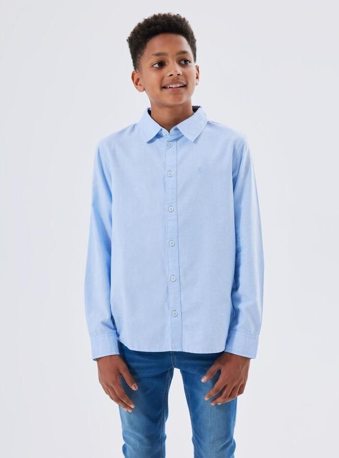 Name It Overhemd met lange mouwen NKMNEWSA voor jongens met knoopsluiting en katoencomfort - Foto 5