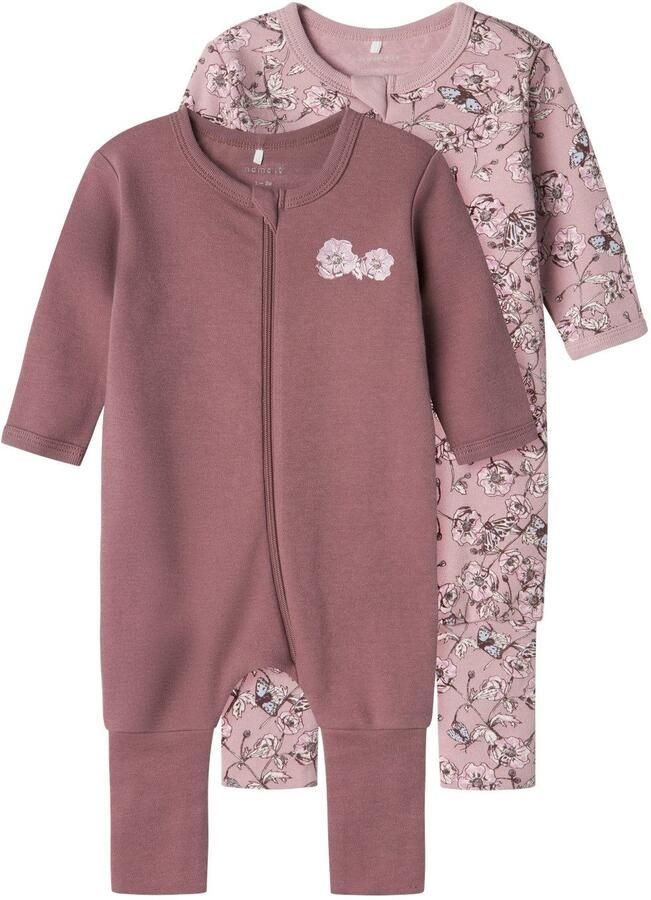 Name it BABY pyjama met all over print set van 2 paars mauve Meisjes Katoen Ronde hals 104 - Foto 5