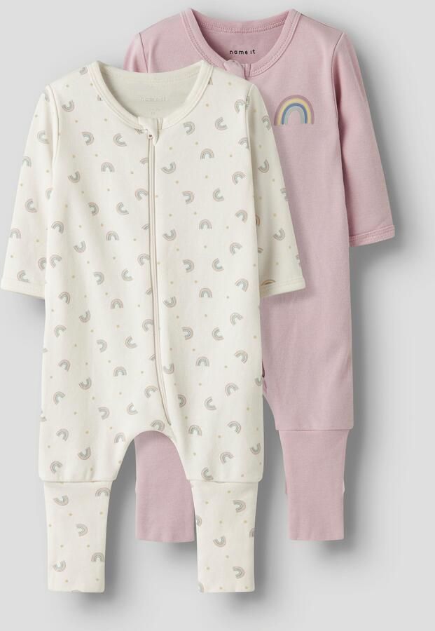Name It Pyjama NBFNIGHTSUIT 2P ZIP FF JET RAINBOW NOOS (set 2-delig) - Foto 4