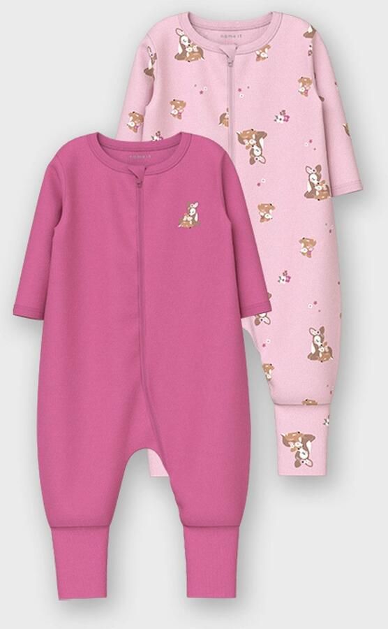 Name It Pyjama NBFNIGHTSUIT 2P ZIP FF ROSE DEER NOOS (set 2-delig) - Foto 5