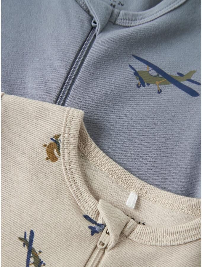 Name It Pyjama NBMNIGHTSUIT 2P ZIP FF AIRPLANE NOOS (set 2-delig)