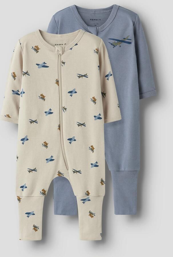 Name It Pyjama NBMNIGHTSUIT 2P ZIP FF AIRPLANE NOOS (set 2-delig) - Foto 5