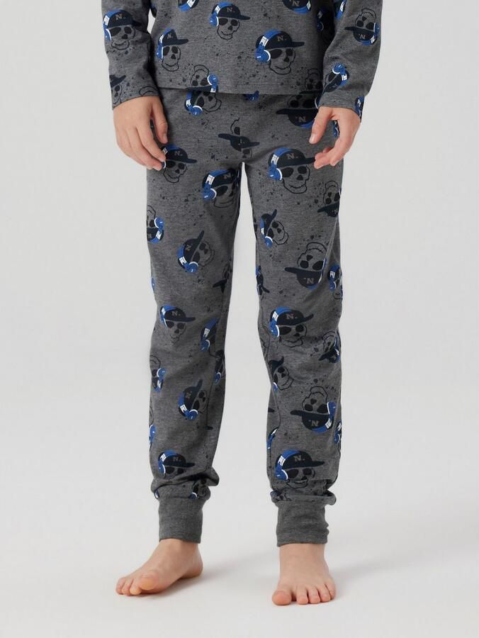 Name It Pyjama NKMNIGHTSET DARK GREY MEL SKULL NOOS (set 2-delig) - Foto 4