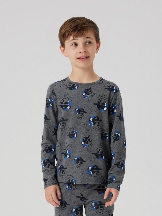 Name It Pyjama NKMNIGHTSET DARK GREY MEL SKULL NOOS (set 2-delig) - Foto 5
