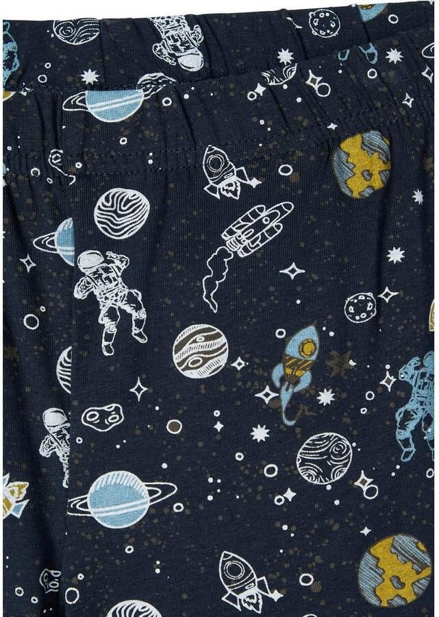 Name it KIDS pyjama NKMNIGHTSET donkerblauw Jongens Katoen Ronde hals All over print 110 116