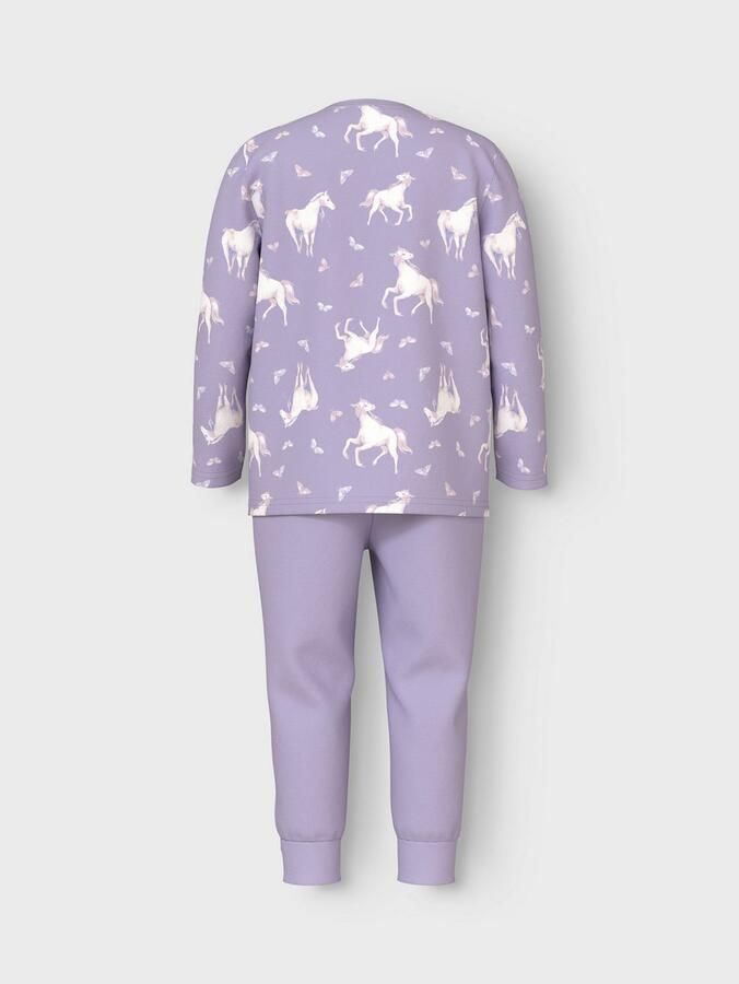 Name It Pyjama NMFNIGHTSET PASTEL LILAC HORSE NOOS met geweldige paarden-alloverprint in het bovenstuk (set 2-delig) - Foto 4