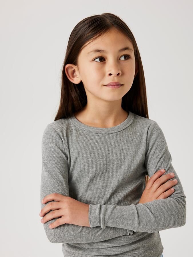 Name It Shirt met lange mouwen NKFNAKAL LS TOP NOOS in basisvorm en licht geribbelde kwaliteit - Foto 6