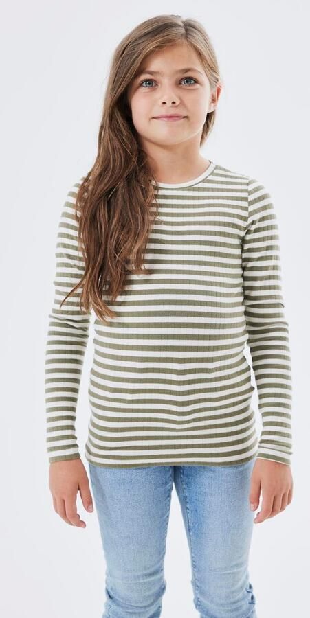 Name It Shirt met lange mouwen NKFSURAJA XSL LS TOP NOOS geweldige streepjes-look in geribbelde kwaliteit - Foto 3