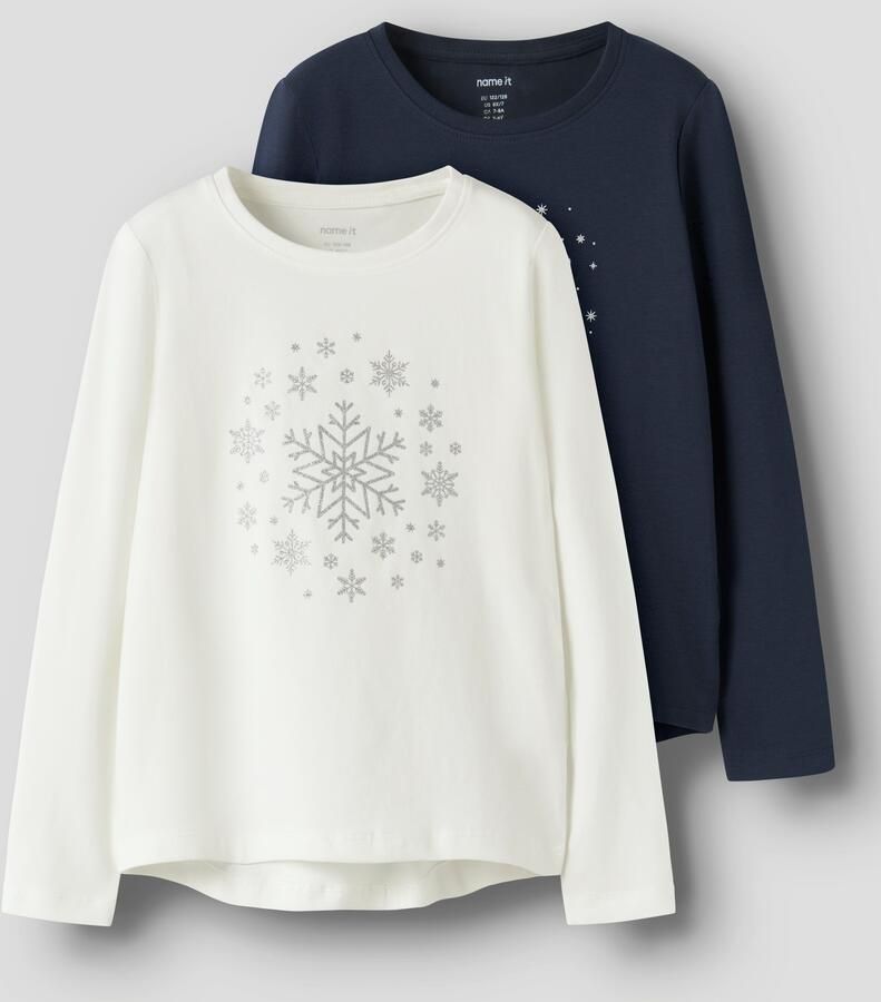 Name It Shirt met lange mouwen NKFVIPARTY 2P LS TOP (set 2-delig) - Foto 4