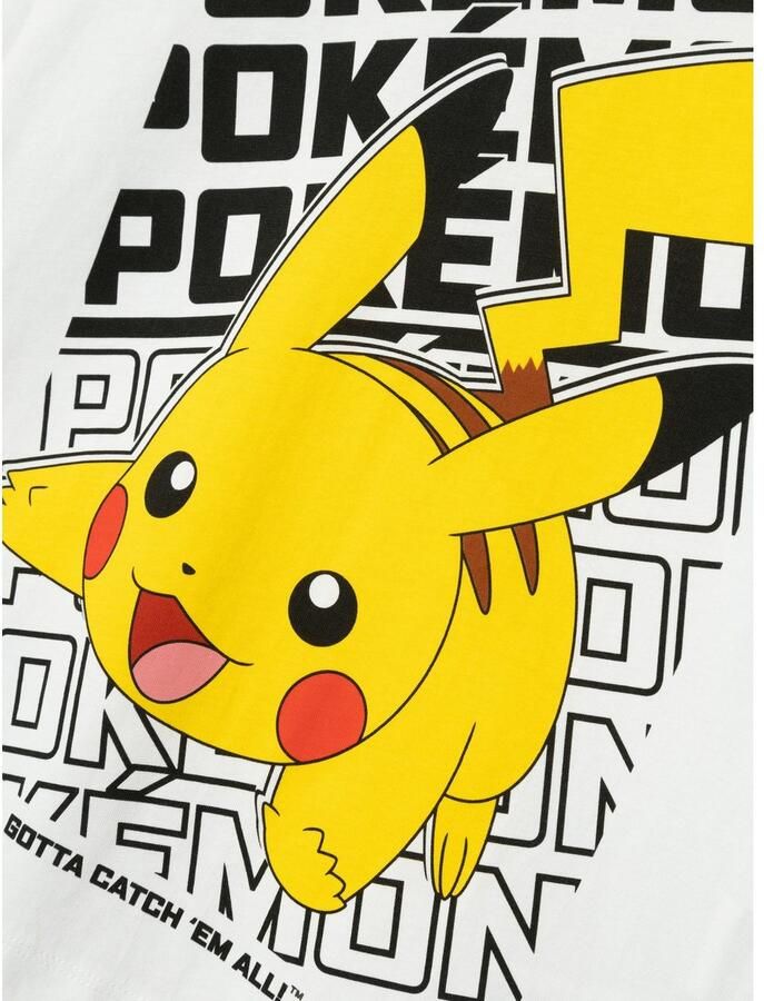 Name it KIDS Pokemon longsleeve met printopdruk wit Jongens Katoen Ronde hals 158 164 - Foto 4