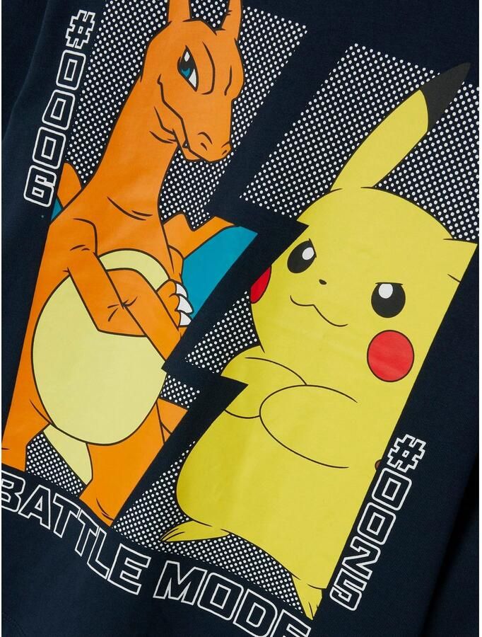 Name it KIDS Pokemon longsleeve met printopdruk donkerblauw Jongens Katoen Ronde hals 158 164 - Foto 3