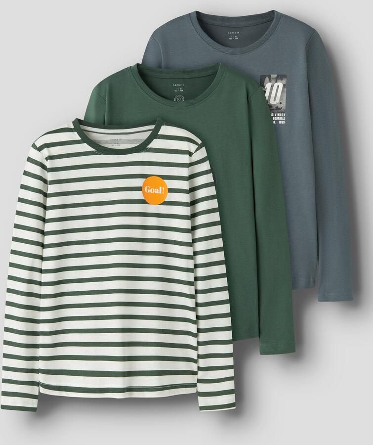 Name It Shirt met lange mouwen NKMNIKOLAI 3P LS TOP (set 3-delig) - Foto 4