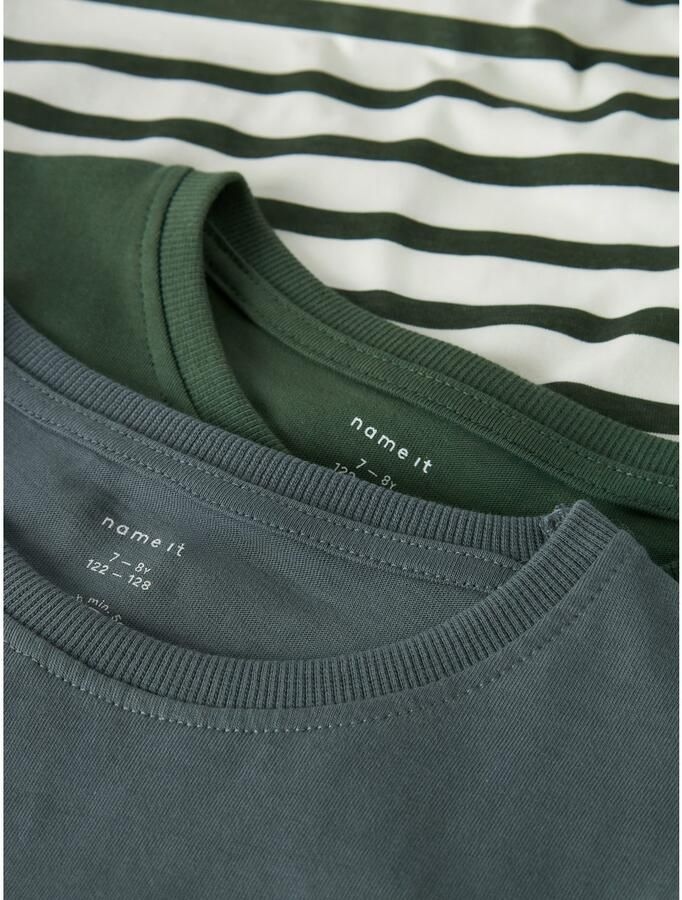 Name It Shirt met lange mouwen NKMNIKOLAI 3P LS TOP (set 3-delig)