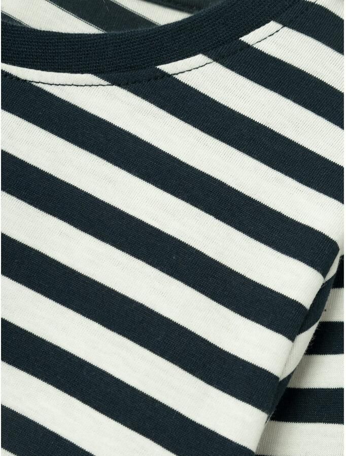 Name it KIDS gestreepte longsleeve NKMSALMO donkerblauw wit Jongens Katoen Ronde hals 146 152 - Foto 2