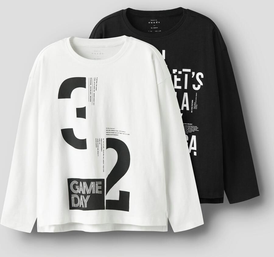 Name It Shirt met lange mouwen NKMVOB 2P LS RLX TOP (set 2-delig) - Foto 3