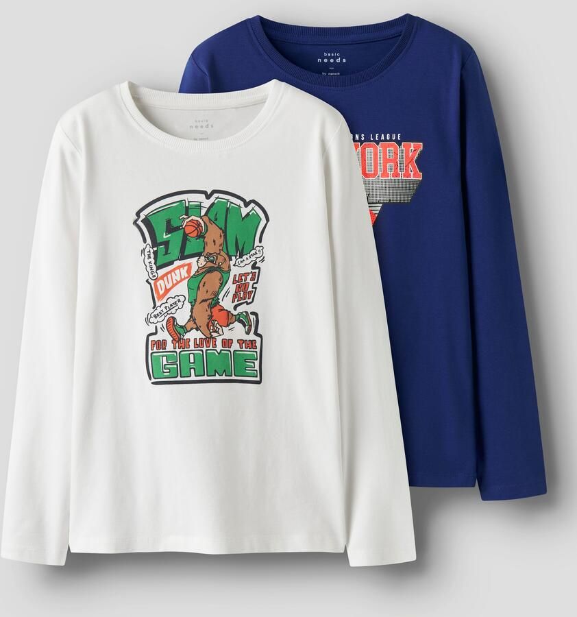 Name It Shirt met lange mouwen NKMVUX 2P LS TOP (set 2-delig)