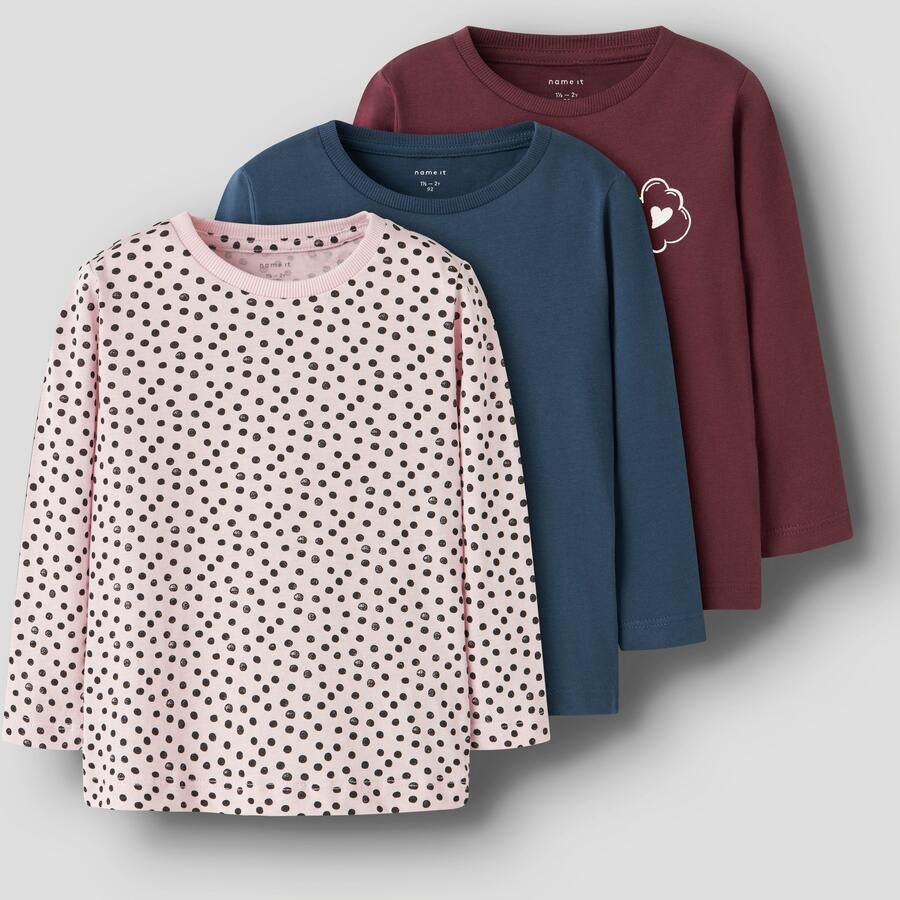 Name It Shirt met lange mouwen NMFNIA 3P LS TOP (set 3-delig) - Foto 4