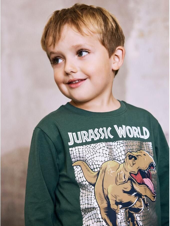 Name It Shirt met lange mouwen NMMJEWEL JURASSIC NREG LS TOP NOOS SKY - Foto 5