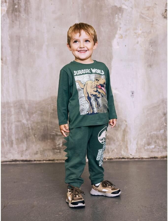 Name It Shirt met lange mouwen NMMJEWEL JURASSIC NREG LS TOP NOOS SKY - Foto 4