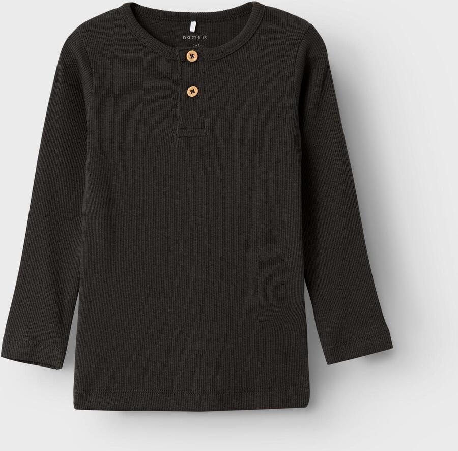 Name It Shirt met lange mouwen NMMKAB LS TOP NOOS in henley-stijl met korte knoopsluiting bij de halslijn - Foto 5