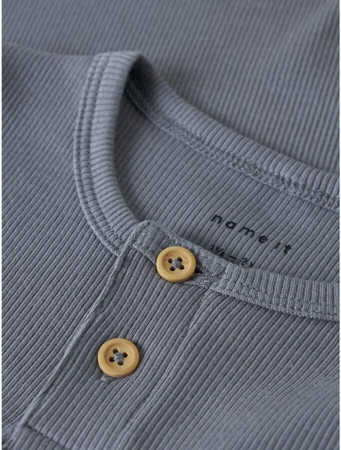 Name It Shirt met lange mouwen NMMKAB LS TOP NOOS in henley-stijl met korte knoopsluiting bij de halslijn - Foto 3