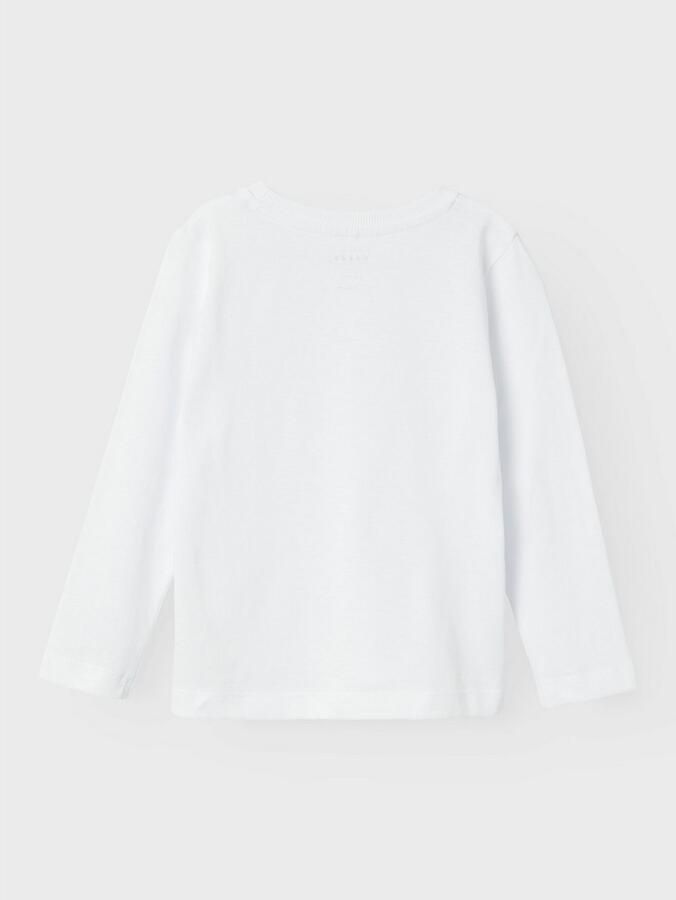 Name it MINI longsleeve NMMVOBBO wit Jongens Katoen Ronde hals Effen 104 - Foto 3