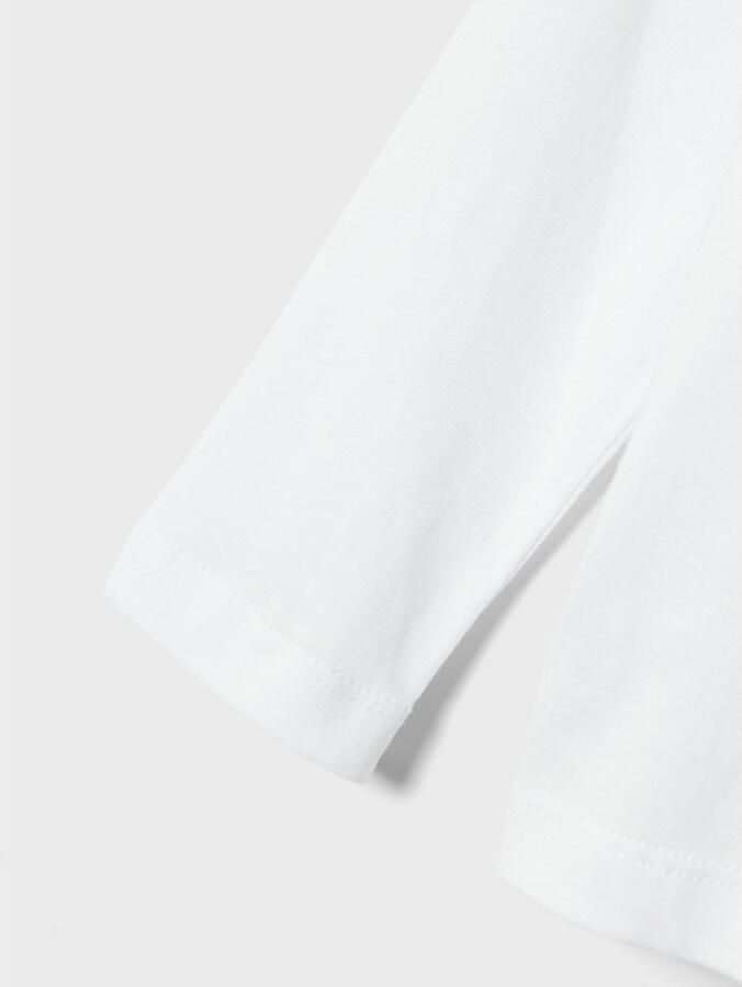 Name it MINI longsleeve NMMVOBBO wit Jongens Katoen Ronde hals Effen 104 - Foto 2