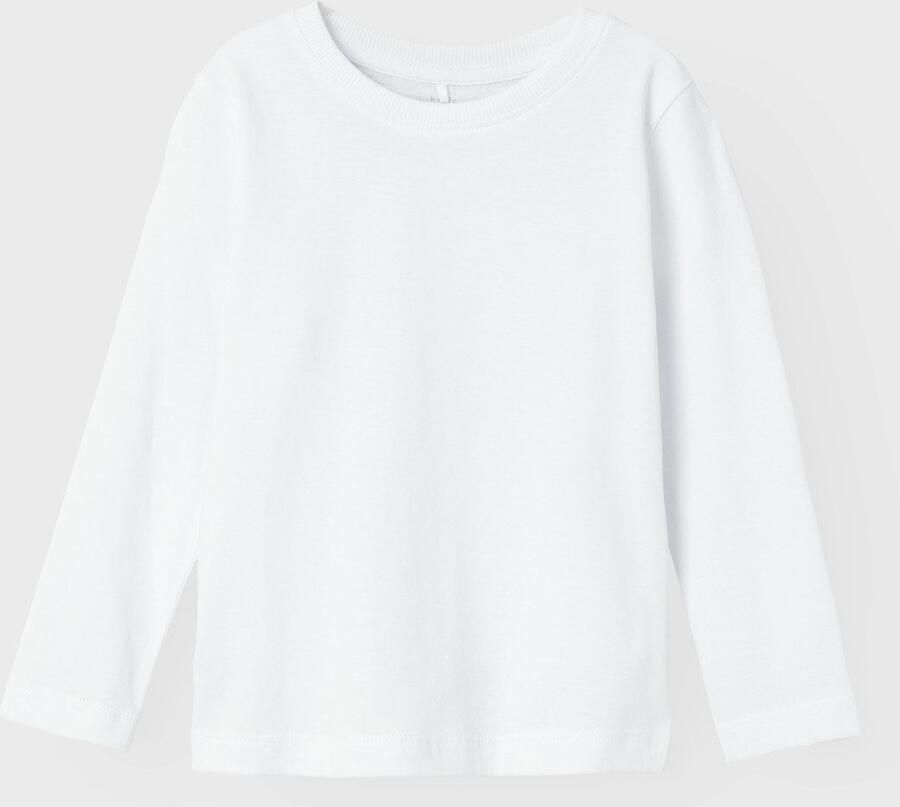 Name it MINI longsleeve NMMVOBBO wit Jongens Katoen Ronde hals Effen 104