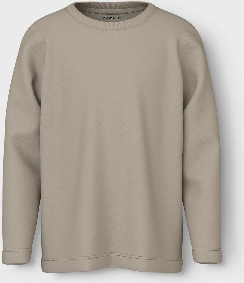 Name it MINI longsleeve NMMVOBBO beige Jongens Katoen Ronde hals Effen 104 - Foto 3