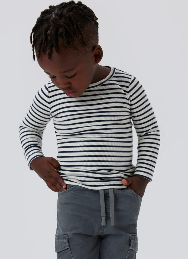 Name It Shirt met lange mouwen NMNBANI LS XSL TOP NOOS Strepen-look in geweldige ribkwaliteit - Foto 5