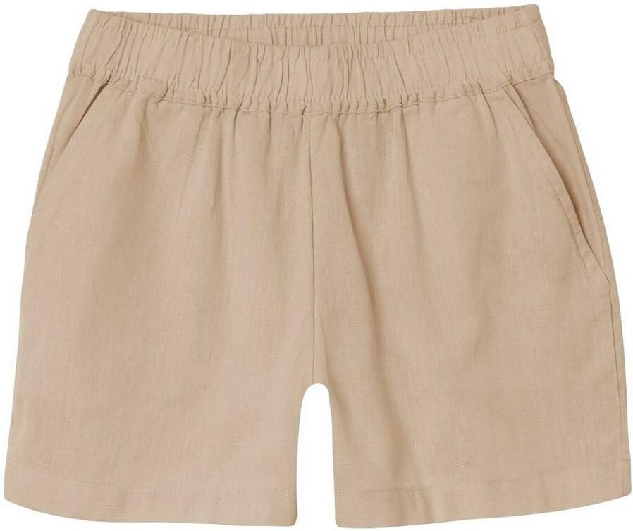 Name it KIDS casual short NKFFALINNEN beige Korte broek Meisjes Katoen 116