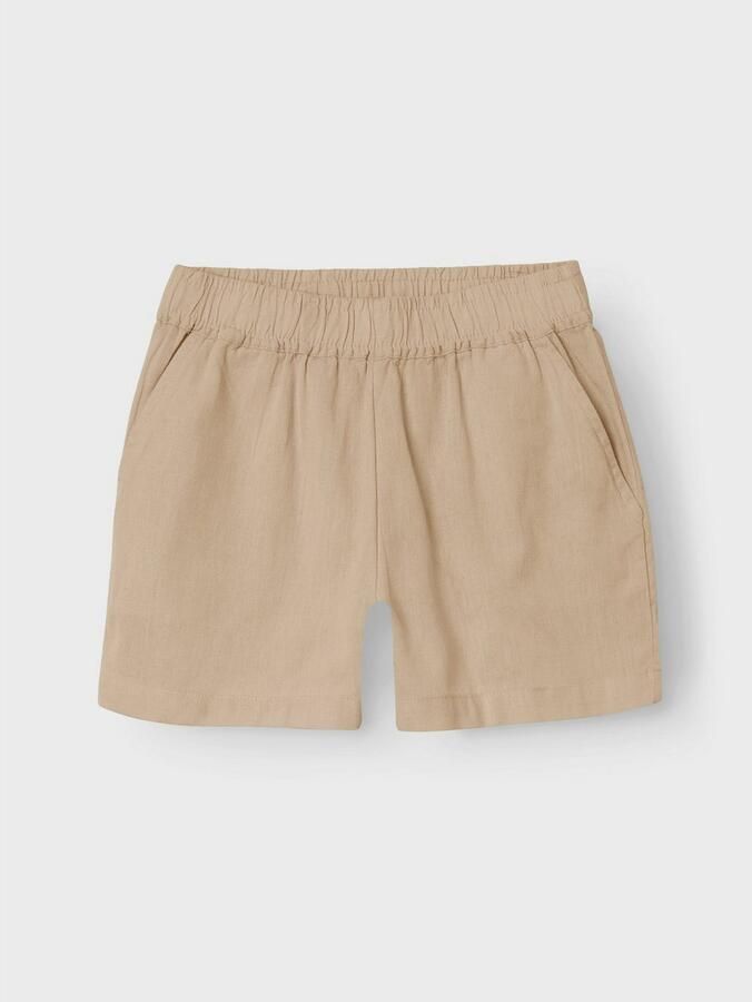 Name it KIDS casual short NKFFALINNEN beige Korte broek Meisjes Katoen 116 - Foto 6