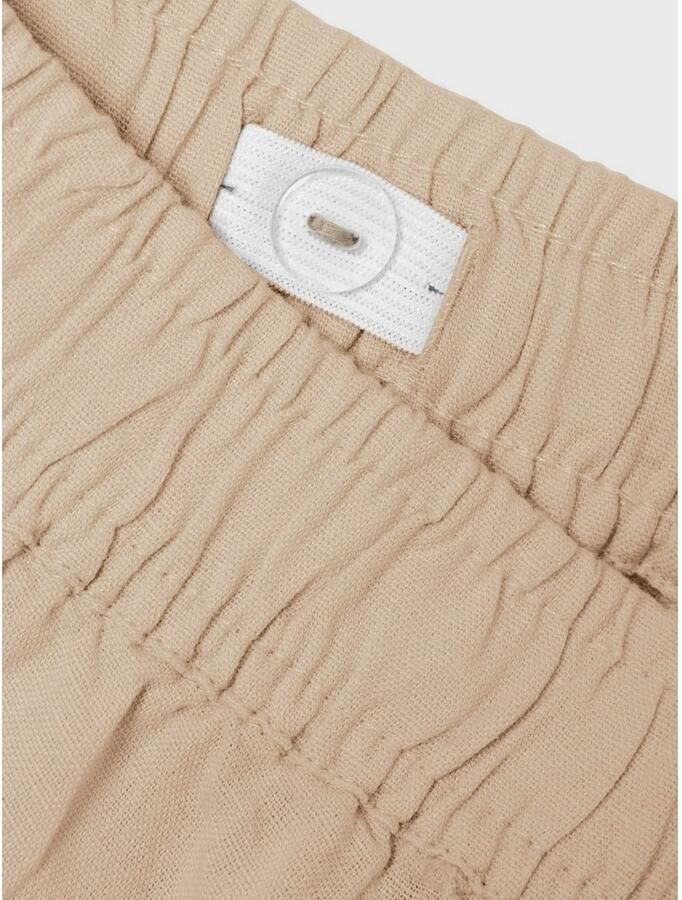 Name it KIDS casual short NKFFALINNEN beige Korte broek Meisjes Katoen 116 - Foto 2