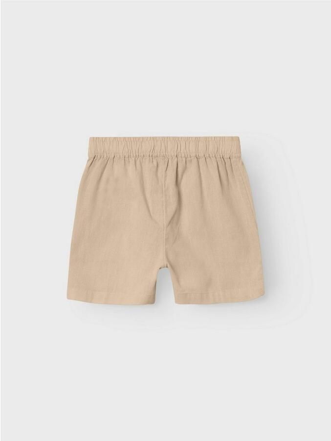 Name it KIDS casual short NKFFALINNEN beige Korte broek Meisjes Katoen 116 - Foto 4