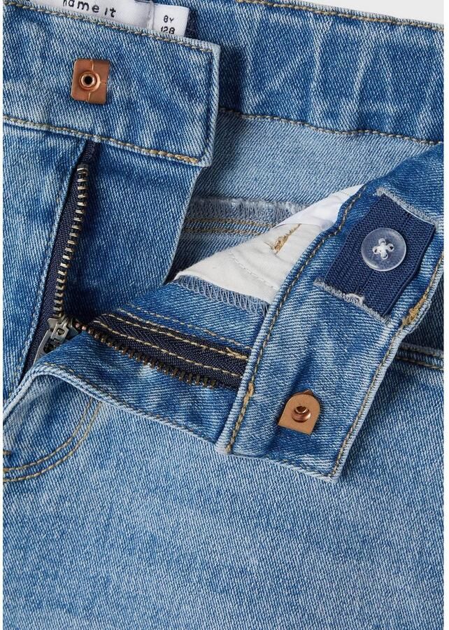 Name It Short NKFROSE HW MOM DNM SHORT Katoenmix gerafelde zoom verstelbare high waist band - Foto 2