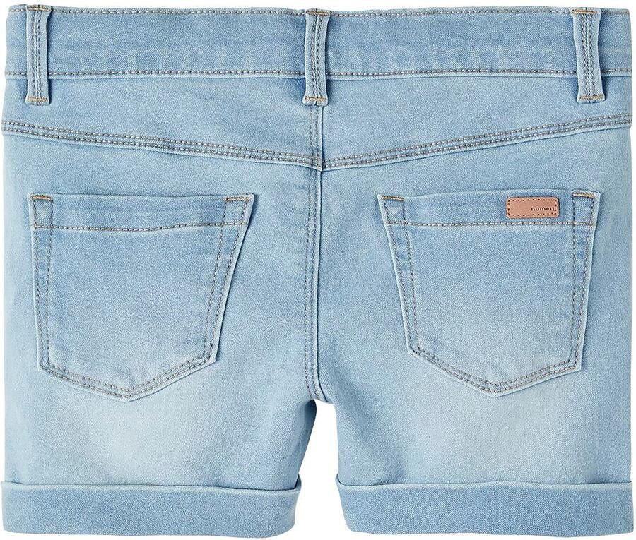 Name it KIDS slim fit denim short NKFSALLI light blue denim Blauw Meisjes Stretchdenim 134