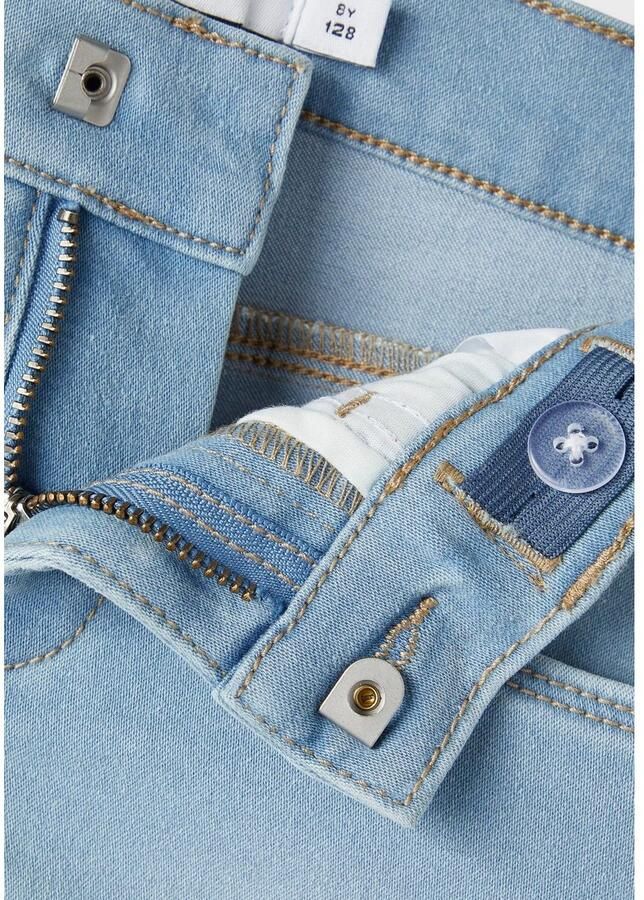 Name it KIDS slim fit denim short NKFSALLI light blue denim Blauw Meisjes Stretchdenim 134 - Foto 3