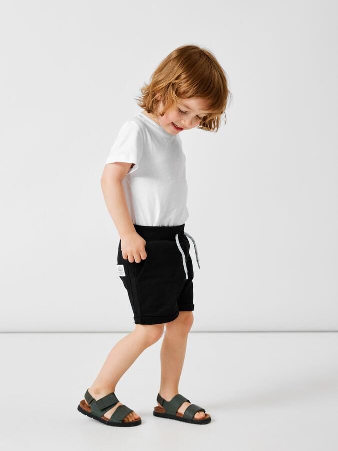 Name it KIDS slim fit sweatshort Honk met katoen zwart Effen 152 - Foto 3