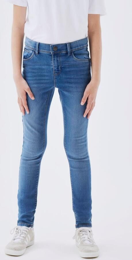 Name it skinny jeans NKFPOLLY medium blue denim Blauw Meisjes Stretchdenim 128 - Foto 7