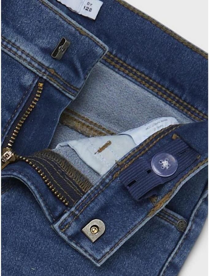 Name it skinny jeans NKFPOLLY medium blue denim Blauw Meisjes Stretchdenim 128 - Foto 3