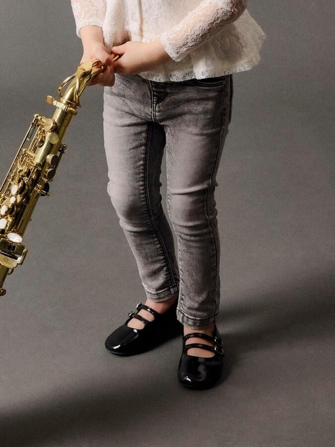 Name it MINI skinny jeans NMFPOLLY light grey denim Grijs Meisjes Stretchdenim 104 - Foto 7