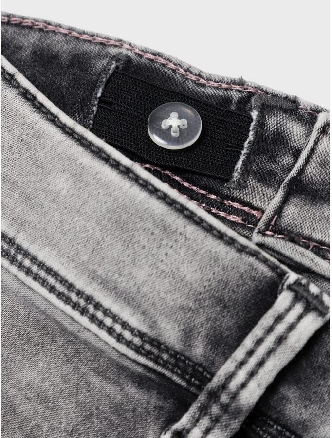 Name it MINI skinny jeans NMFPOLLY light grey denim Grijs Meisjes Stretchdenim 104 - Foto 3