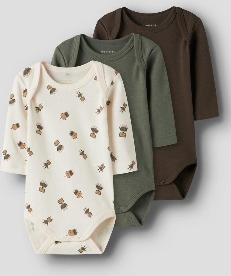 Name It Slaaponesie NBMBODY 3P LS ROBOT NOOS (set 3-delig)