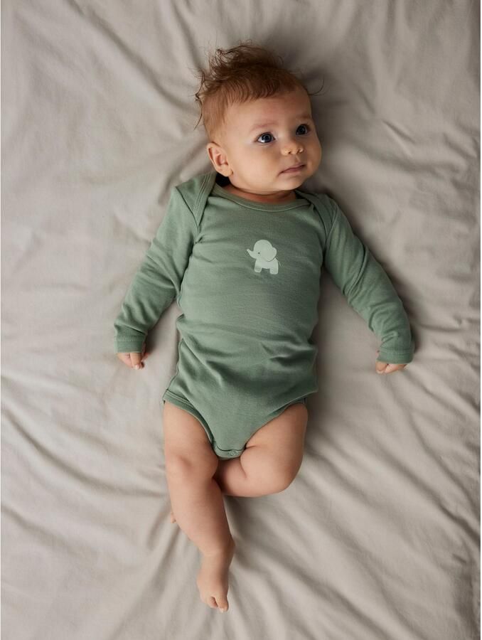 Name It Slaaponesie NBMBODY 3P LS SEA FOAM ELEPHANT NOOS (set 3-delig) - Foto 4