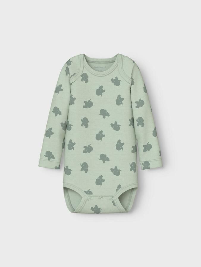 Name It Slaaponesie NBMBODY 3P LS SEA FOAM ELEPHANT NOOS (set 3-delig) - Foto 8